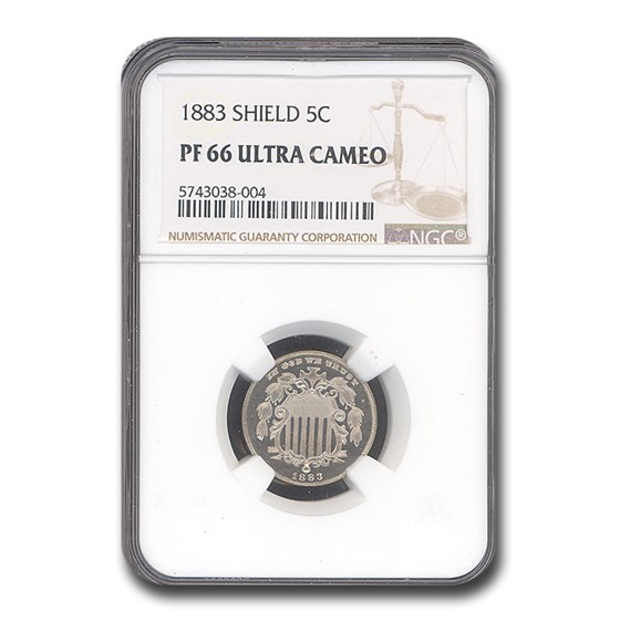 1883 Shield Nickel PF-66 UCAM NGC 1883 Shield Nickel PF-66 UCAM NGC